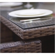 11-Pieces Brown Rattan Outdoor Dining Table with Beige Cushions