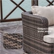 Direct Wicker Brown Rattan Deep Seating Group Sunbed Daybed Set with Cushion