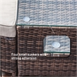 Direct Wicker Brown Rattan Deep Seating Group Sunbed Daybed Set with Cushion