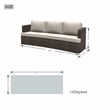 Direct Wicker Brown Rattan Deep Seating Group Sunbed Daybed Set with Cushion