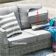 Direct Wicker 5-Piece Gray Rattan Patio Sofa Set Fire Pit Table with Cushions