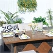 7-Piece Brown Rattan Seating Sofa Set with Firepit and Ice Container Table