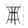 Direct Wicker 3PC Aluminum and Rattan Outdoor Serving Bar Set in Brown/Black