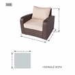 Direct Wicker Outdoor Furniture 5PCS Conversation Sets in Brown with Cushions