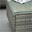 Direct Wicker Garden Furniture 5PCS Rattan Sectionals Sofas in Gray with Cushion