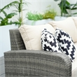 Direct Wicker Garden Furniture 5PCS Rattan Sectionals Sofas in Gray with Cushion