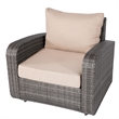 Direct Wicker Garden Furniture 5PCS Rattan Sectionals Sofas in Gray with Cushion