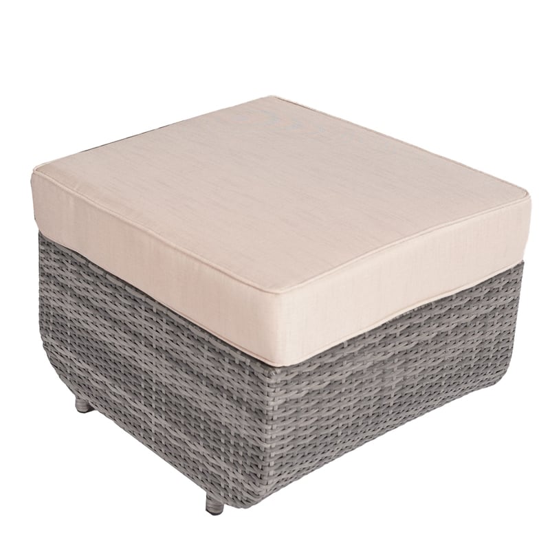 Direct Wicker Garden Furniture 5PCS Rattan Sectionals Sofas in Gray with Cushion