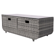 Direct Wicker Garden Furniture 5PCS Rattan Sectionals Sofas in Gray with Cushion