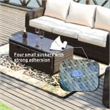 Direct Wicker Living Room Sets 5PCS Rattan Reception Sofas in Black with Cushion