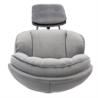 Elizabeth Gray Velvet Living Room Accent Chair Set with Ottoman