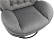 Elizabeth Gray Velvet Living Room Accent Chair Set with Ottoman