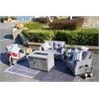 5-Pieces Outdoor Contemporary Gray Rattan Sofa Set with Gray Cushions