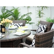 Direct Wicker Patio Atina 7 Pieces Rattan Outdoor Dining Sets in Brown