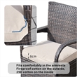 Direct Wicker Patio Atina 7 Pieces Rattan Outdoor Dining Sets in Brown