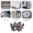 Direct Wicker Patio Atina 7 Pieces Rattan Outdoor Dining Sets in Brown