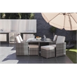 Patio 9-Pieces Gray Aluminum Outdoor Dining Set With Cushion