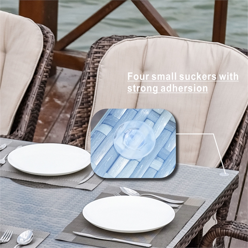 Brown Aluminum Rectangular 6-Person Outdoor Dining Set with Six Chairs