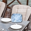 Brown Aluminum Rectangular 6-Person Outdoor Dining Set with Six Chairs
