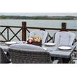 Gray Aluminum Rectangular 6-Person Outdoor Dining Set with Six Chairs