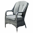 Gray Aluminum Rectangular 6-Person Outdoor Dining Set with Six Chairs
