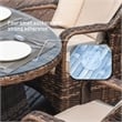 Oval Brown Aluminum 6 - Person Outdoor Dining Set With Cushions