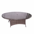 Oval Brown Aluminum 6 - Person Outdoor Dining Set With Cushions