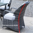 Oval Gray Aluminum 6 - Person Outdoor Dining Set With Cushions