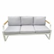 Direct Wicker 7 Piece Metal Outdoor Conversation Sets in White with Cushions