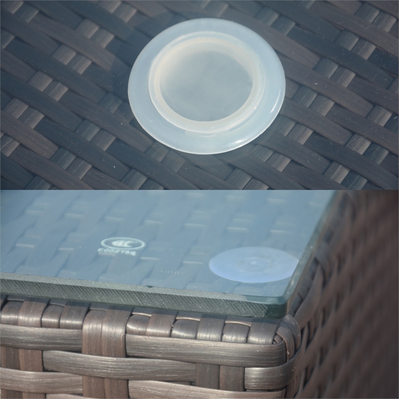 Patio Brown Rattan Outdoor Chaise Lounge Set with Table (Set of 2)