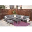 Patio Gray Aluminum 6-Person Outdoor Seating Group with Cushions
