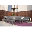 Patio Gray Aluminum 6-Person Outdoor Seating Group with Cushions