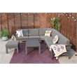 Patio Gray Aluminum 6-Person Outdoor Seating Group with Cushions