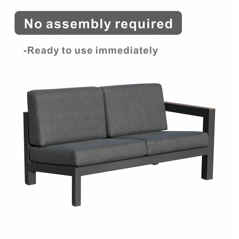 Patio Gray Aluminum 6-Person Outdoor Seating Group with Cushions