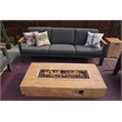 Gray Aluminum 5-Person Outdoor Seating Group with Cushions and Firepit