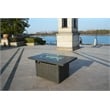 Direct Wicker Gray Cast Iron Propane Outdoor Fire Pit Table with Lid