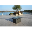 Direct Wicker Gray Cast Iron Propane Outdoor Fire Pit Table with Lid