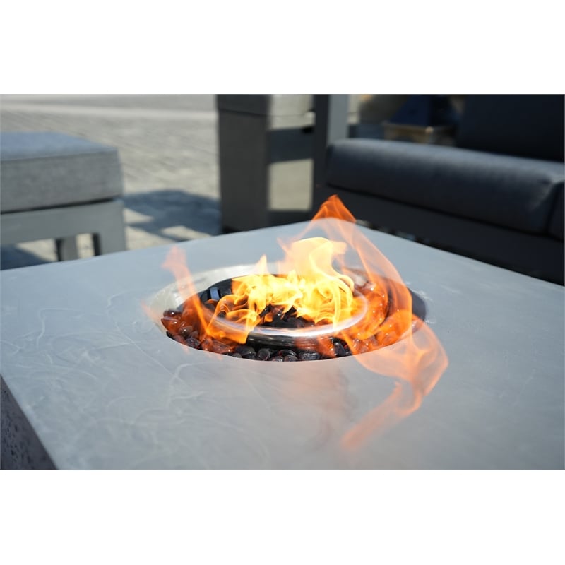 Direct Wicker Aluminum 7 Piece Outdoor Seating Group with Cushions in Gray