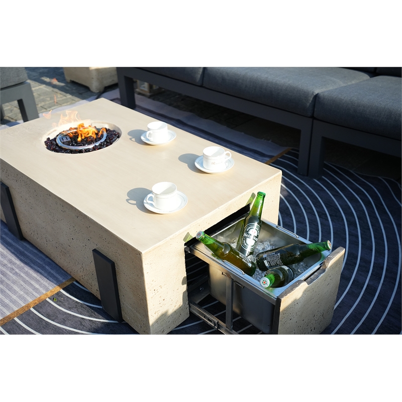 Direct Wicker Aluminum 7 Piece Outdoor Seating Group with Cushions in Brown