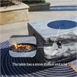 Gray Aluminum 4-Person Outdoor Seating Group with Gray Cushions