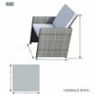 Gray Aluminum 4-Person Patio and Outdoor Seating Group with Cushions