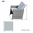 Gray Aluminum Rectangular 6 - Person Outdoor Dining Set with Cushions