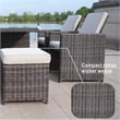 Gray Aluminum Rectangular 6 - Person Outdoor Dining Set with Cushions