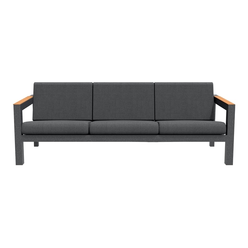 Gray Aluminum 5-Person Patio and Outdoor Seating Group with Cushions