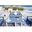 Gray Aluminum 4-Person Patio and Outdoor Seating Group with Cushions