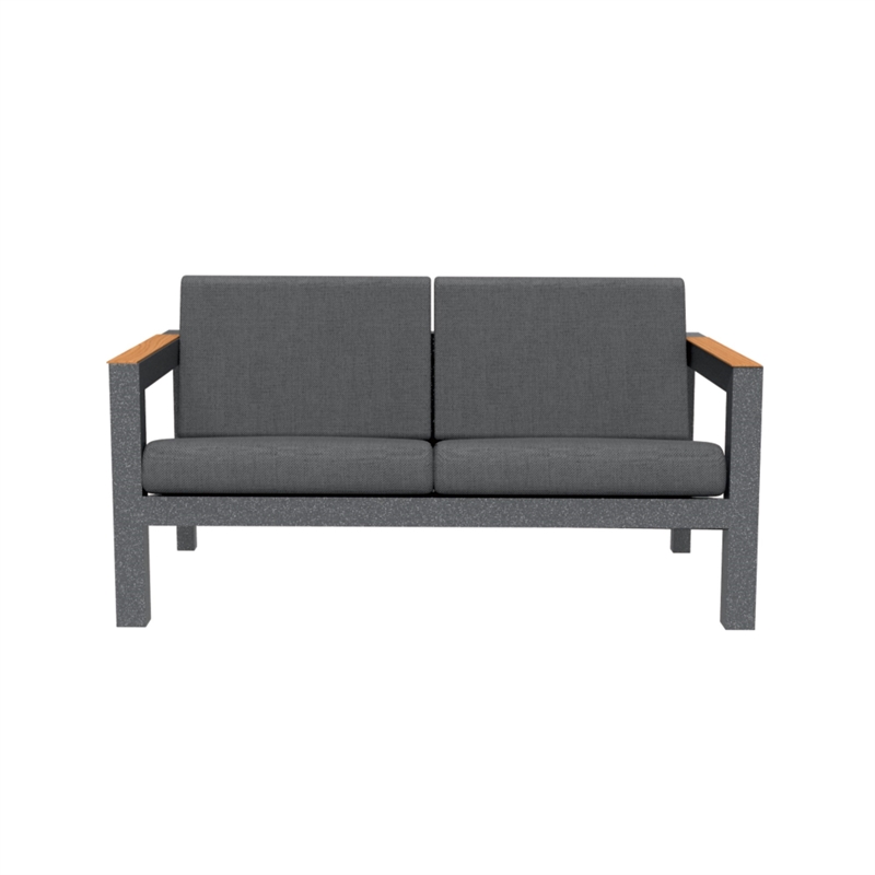 Gray Aluminum 4-Person Patio and Outdoor Seating Group with Cushions