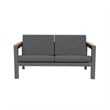 Gray Aluminum 4-Person Patio and Outdoor Seating Group with Cushions