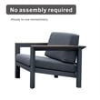 Gray Aluminum 4-Person Patio and Outdoor Seating Group with Cushions