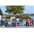 Gray Aluminum 4-Person Patio and Outdoor Seating Group with Cushions