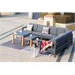 Gray Aluminum 6-Person Patio and Outdoor Seating Group with Cushions
